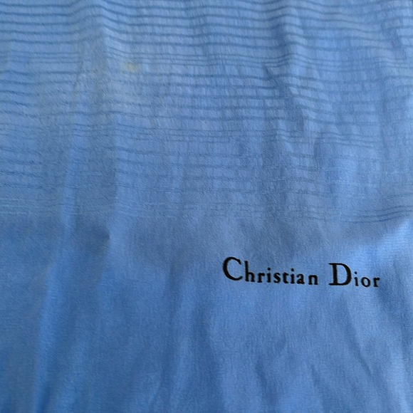 Christina dior blue cobalt silk scarf with super thin stripe detail hand rolled - Picture 1 of 3